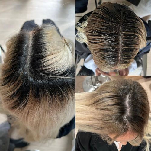 The IDEAL exit strategy!!! once you bleach out all of your hair, to maintain, you’ll need to come for a root touch up every 6 ish weeks. Otherwise, enjoy the blonde with a lower maintenance blend, highlights are better if you can’t commit to a strict...