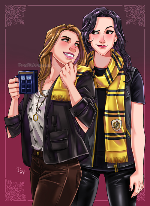 thesparklingblue:Hollstein commission for my friend Alex!Laura and Carmilla can be so adorable, don’