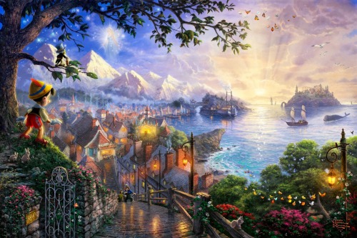nicolenamias-inspirationboard:  Disney Dreams Collection By Thomas Kinkade 