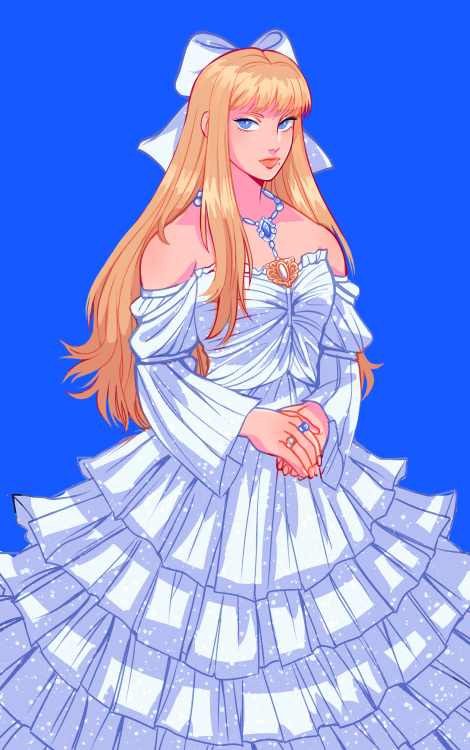 saw a pretty dress on twitter and wanted to draw it on one of my characters,,