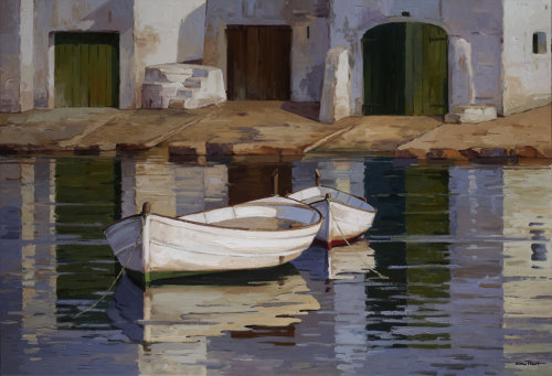 Alcaufar Vell , Menorca   -   Kiku PochCatalan b.1963-Oil on canvas,  146X100