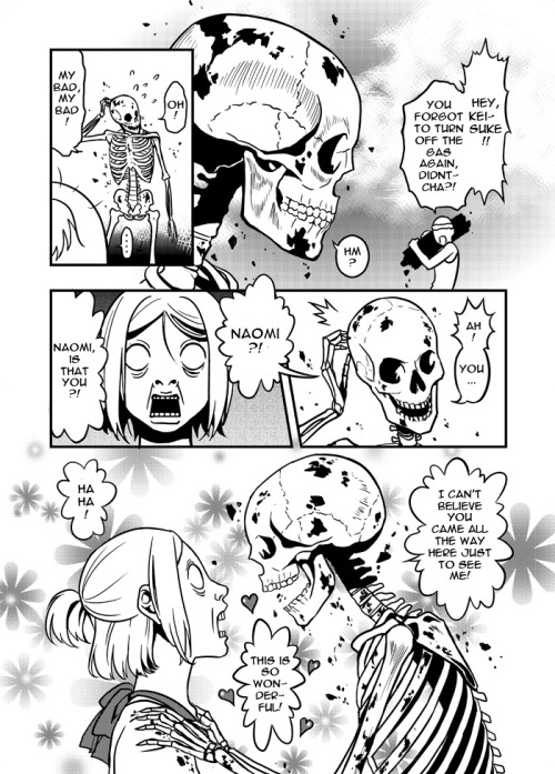 glassshard:  fuckyeahcomicsbaby:    Undying Happiness by Zelkats    I really, really expected one of those takoyaki to be his eyeball. Nice takoyaki eyeball trope subversion. 