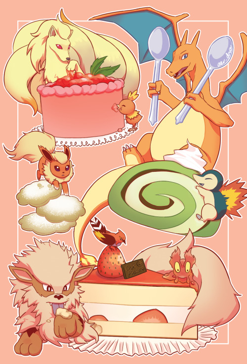 aer-dna: Pokemon art I drew for Coscafe NYC’s Cafe Pokestop!  It was super fun and thanks to those t