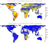 Number of large mammal species without human impact