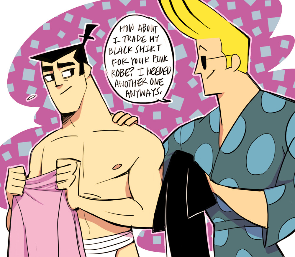 c2ndy2c1d: Samurai Jack &amp; Johnny Bravo &ldquo;Laundry Day&rdquo;