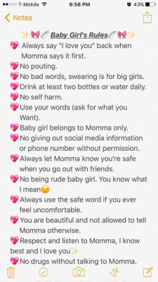 mamasgirlsweetgirl:So today Mama laid down the law 🙊🙉🙈 @markofthevoid 💕
