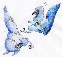 xmasdoodles:  What if raptors were super fluffy??? IT IS day 14, only 10 day until CHRISTMAS! extra;  