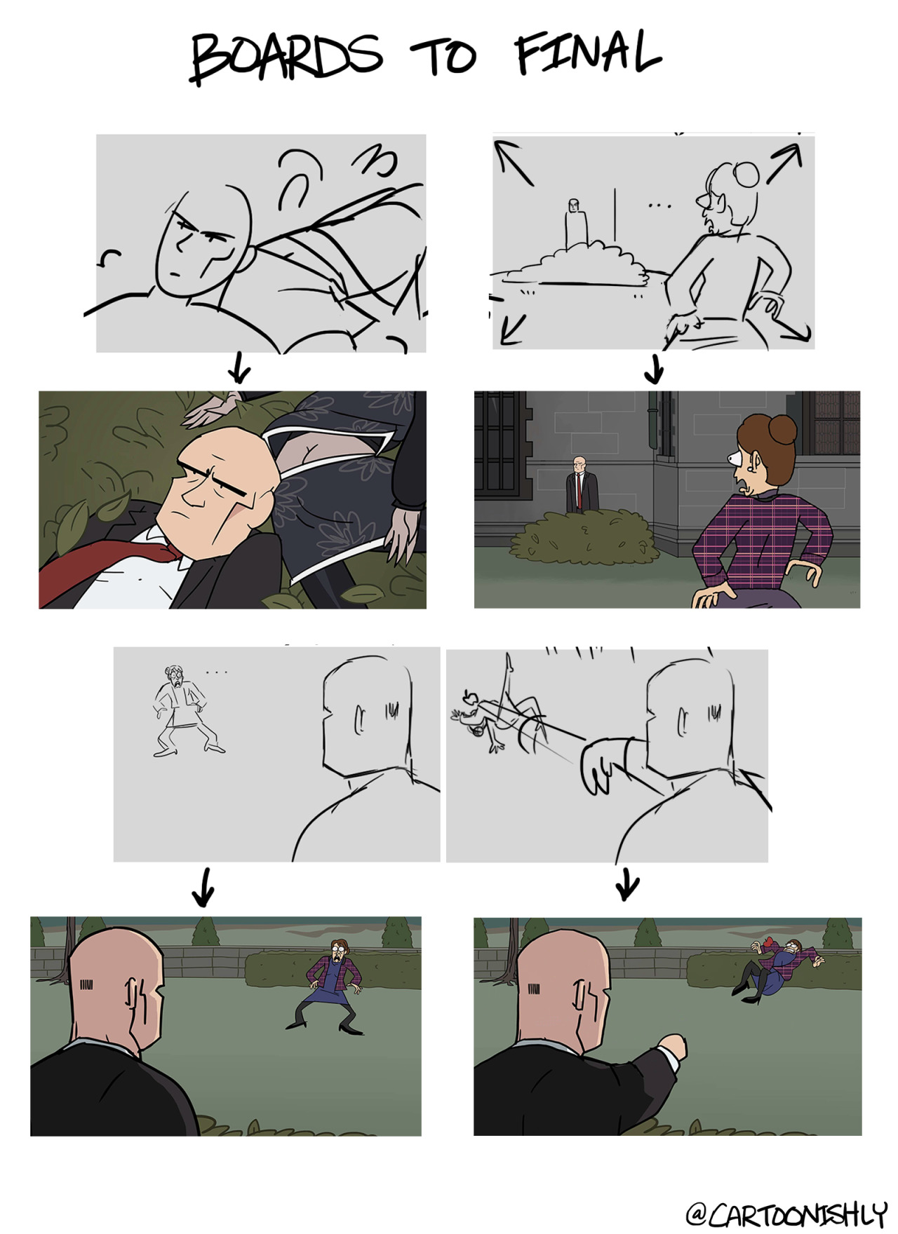 You gotta trust the process! ✏️  Some storyboards and what they came out to be in the final product:...