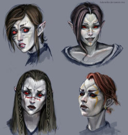 sunsheight:  dunmer women by kokomiko 