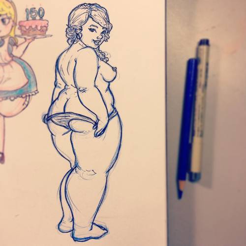 dailychubbies:  #sketch #drawing #pinup #dailychubbies