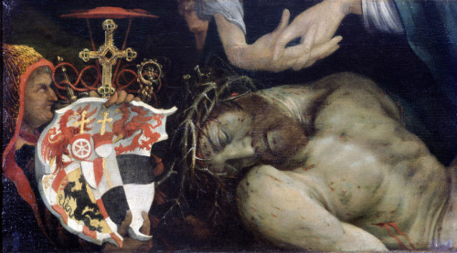 matthias-grunewald: Lamentation of Christ (detail), 1525, Matthias GrunewaldMedium: oil,wood