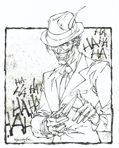 Joker commission by comic-book artist Scott Williams‏joker: art | tags