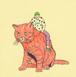 gangsterdoodles:  Tyler Riding a Cat