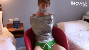 tieguyuk:  If only gifs had sound. The mmmphs and wimpers that come from behind that duct tape are so hot! Members can log in now to check it out in full in todays update. 
