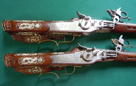 A pair of French Wheel-lock carbines, mid 17th centuryFrom Le Curieux