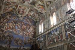 georgebroski:  illegal camera shot of the Sistine chapel haha