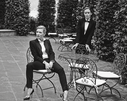 xanis:Emily Blunt and Cate Blanchett, photographed by Peter Lindbergh for IWC Schaffhausen, 2014.