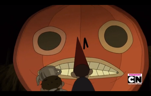 sugarcokkie:  It pisses me off when people write off Over The Garden Wall  as a ”immature cartoon for kids” have you seen the shit that goes on in there? I mean   holy crap look at this fucking dog  and this pumpkin   whAT?!!  LOOK AT THIS SHIT