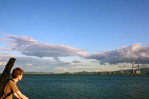 Day 149. Forgot my camera today, but cycled to the other side of the Poolbeg towers (pictured) with 