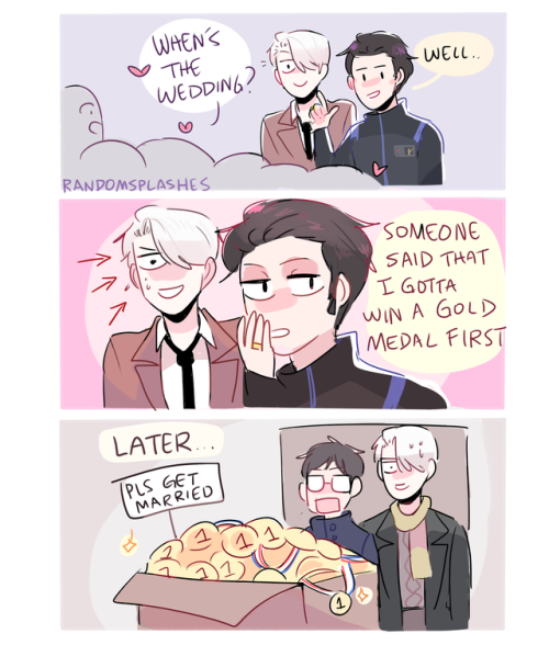 randomsplashes:when u tell ur fans that the wedding’s postponed until u win gold so they mail u and 