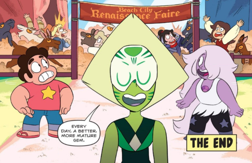 crystalwitches:  me girls in the new su comicbonus sir peridot: