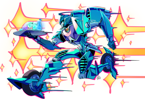 Art print of Blurr for TFcon Toronto 2020, assuming the pandemic doesn’t cancel that too.