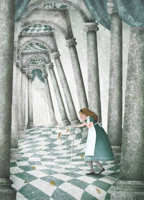 the-gardens-of-lorien:Alice in Wonderland, illustrations by Iban BarrenetxeaMoody, whimsical, slight