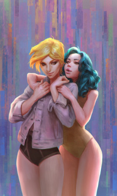 newmilky:  Haruka and Michiru fanart   ;9