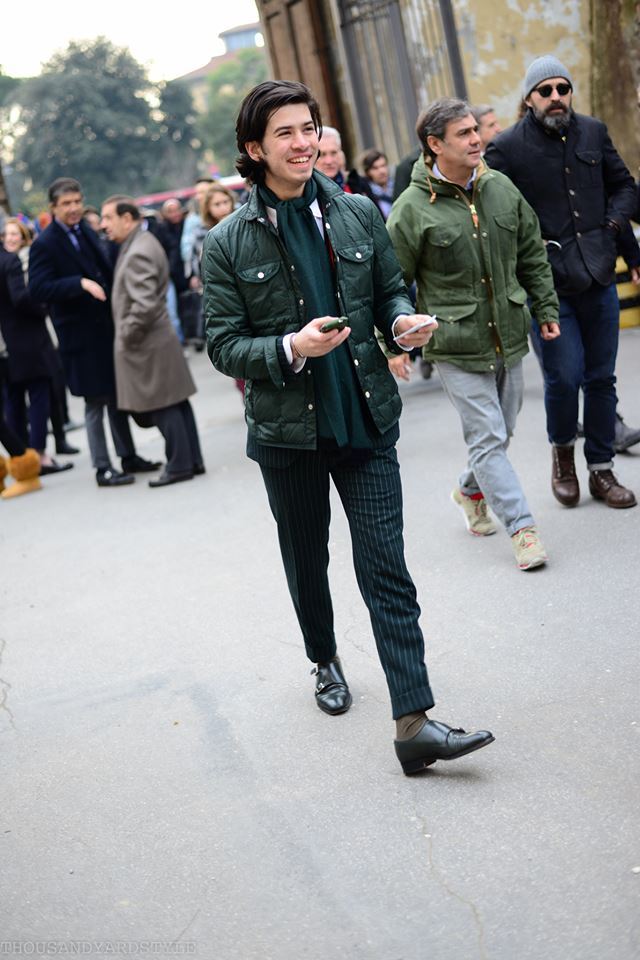 yourstyle-men:  samanamel:  Pitti last winter. Photo cred to the brilliant http://thousandyardstyle.com 