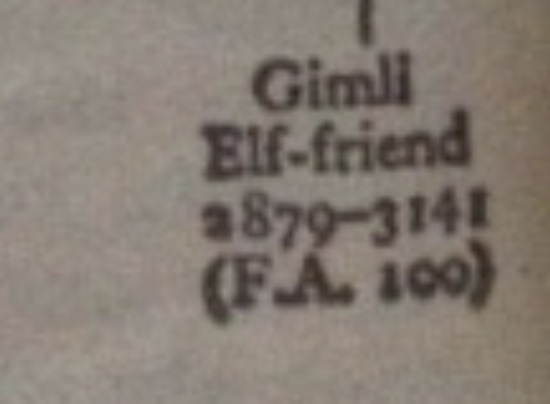 fluentisonus: I am thinking about it (gimli putting his name down as “gimli elf-friend&rd