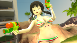 gibuscat:  Asuka’s Peach Beach SplashIt looks like fun…