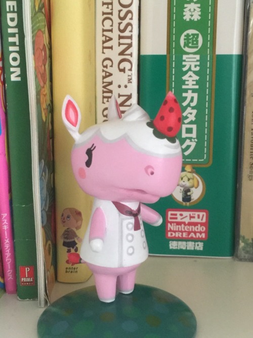 purpur-from-paradise:  Merengue felt so lonely standing alone in my animal crossing shelf so I decided to invite more villagers to my house. All figures are very nicely done and painted. Being surrounded by my favorite villagers in real life feels like