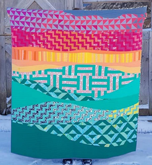 Rainbow quilt by studio_tangerine on Instagram