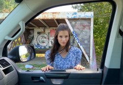 XXX Caprice was waiting by the road when Mr. photo