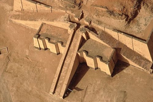 ancient-mesopotamia:Aerial view of the Ziggurat of Ur, Iraq. A temple of the ancient Assyrians and B