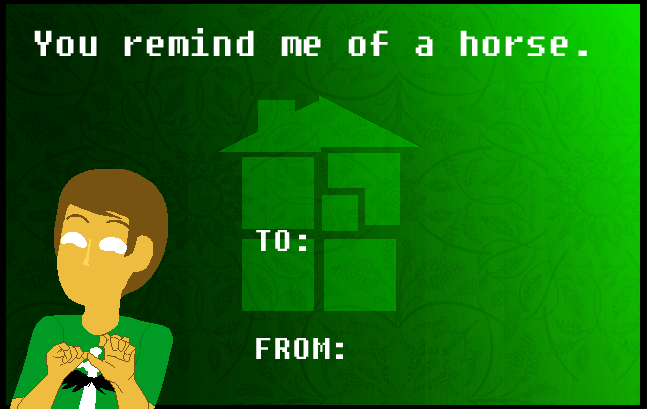 beerinabox:  Some Hussie valentines I made from some stock images and a hussie talksprite.