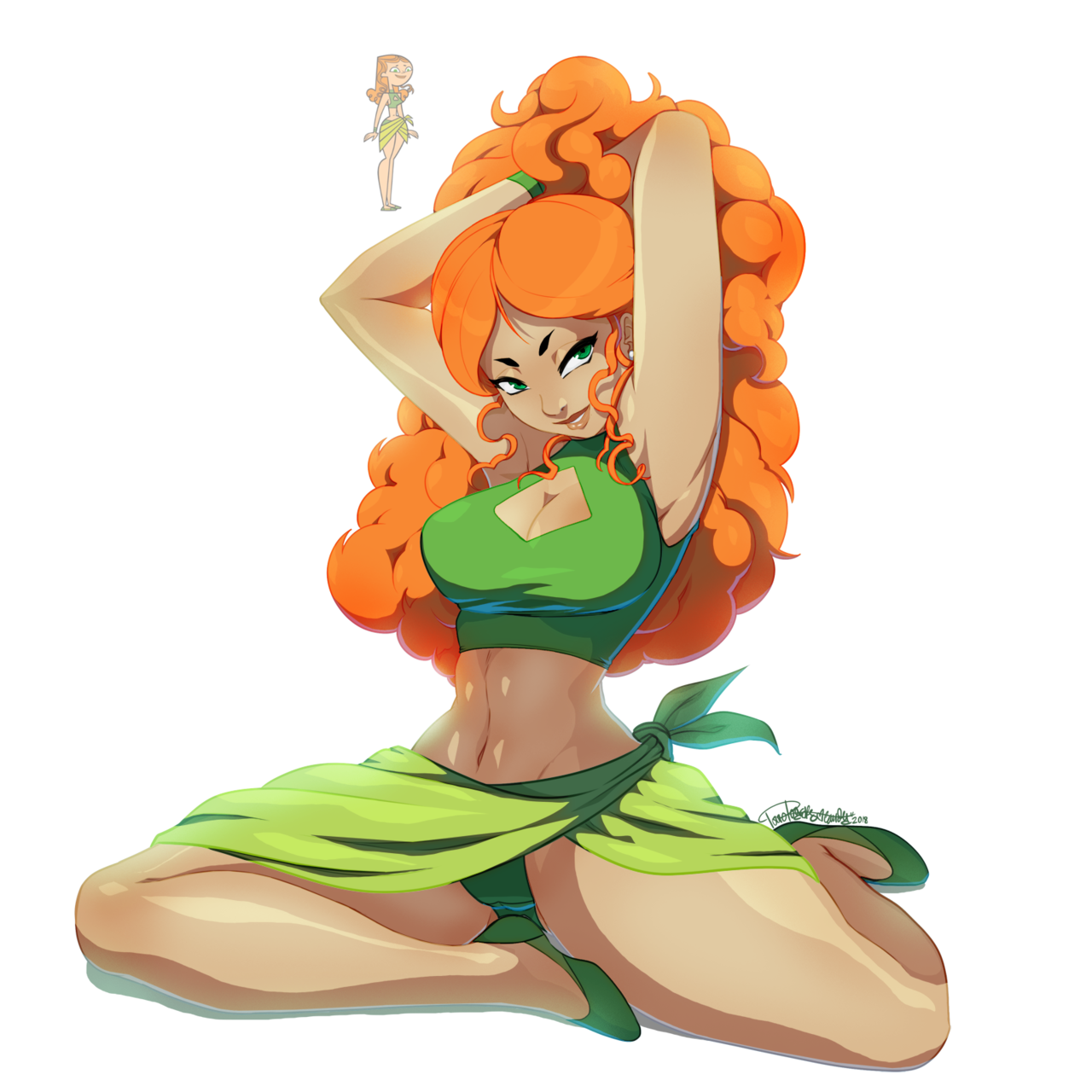 tovio-rogers:izzy from total drama, drawn up for patreon. alternate and psd available