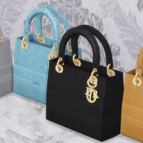 xplatinumxluxexsimsx:platinumluxesims: Christian Dior ‘Lady Dior’ Bag Vol.5 - Cannage Embroidered - 