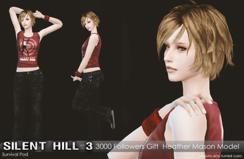 Silent Hill 3 Heather Mason Model (3000 Followers Gift)skin,  eyes,  eyebags   by @si