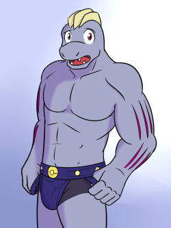 Machoke in a jockstrap