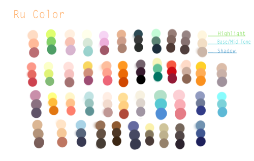 ruuart:Simple color palettes.