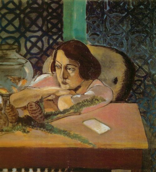 Woman Before an Aquarium(Detail)  -  Henri Matisse  1921–23French 1869-1954
