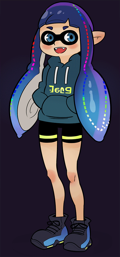 splashbrush:  Neon Squid 