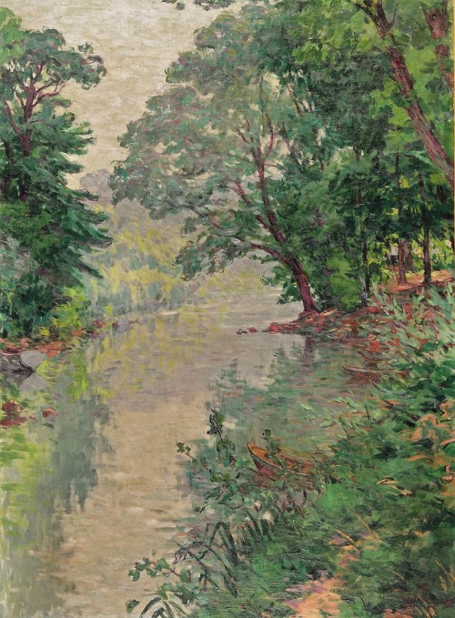 herzogtum-sachsen-weissenfels:Claude-Emile Schuffenecker (French, 1851-1934), Ruisseau dans la forêt