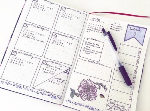 When You Have Too Much Free Time So You Set Up Next Weeks Bullet Journal Spread On Wednesday Night Of