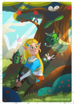 mterrenal: It’s been a while since I last posted. I’ve been so busy with work. But found a bit of time to play Zelda:botw. It’s such a beautiful game and I love it. Haven’t finished it yet though. I hope you like this little drawing. Might tweak