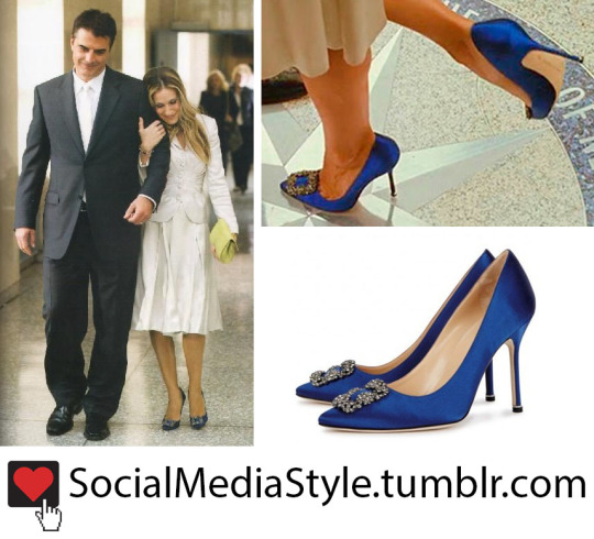 blue shoes carrie bradshaw wedding