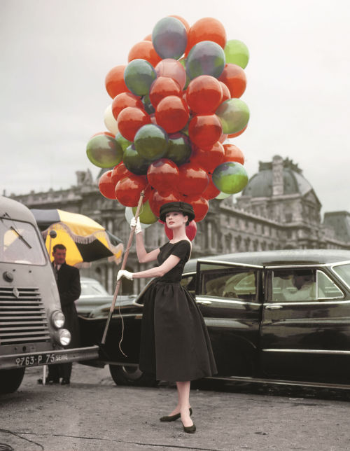 Audrey Hepburn photographed while filming &ldquo;Funny Face&rdquo;, Paris, 1956