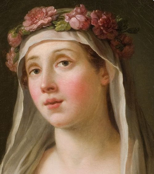 Detail from A Vestal by Joseph-Marie Vien (1760)