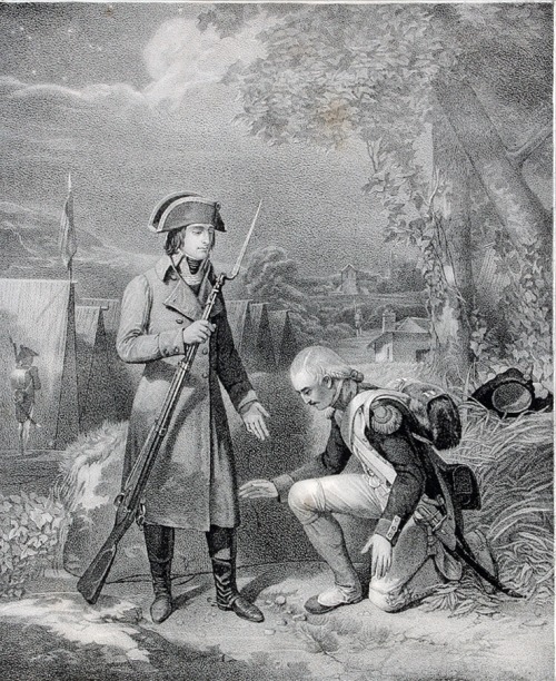 valinaraii:This German print from 1849 is a variation on the story of Napoleon and the sleeping sent